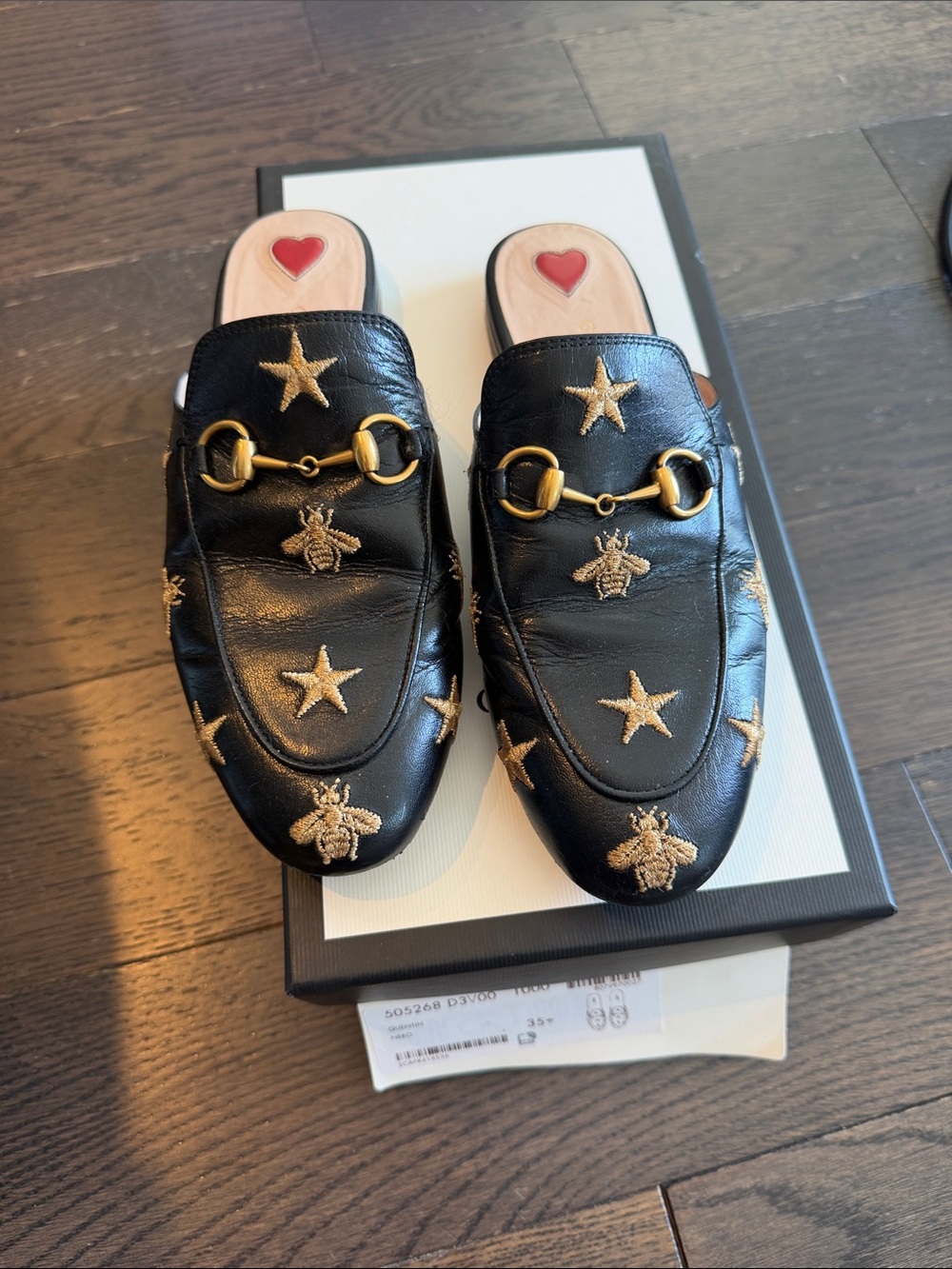 Gucci embriodery slipper loafer